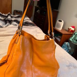 COACH Hobo bag leather double strap orange 🍊